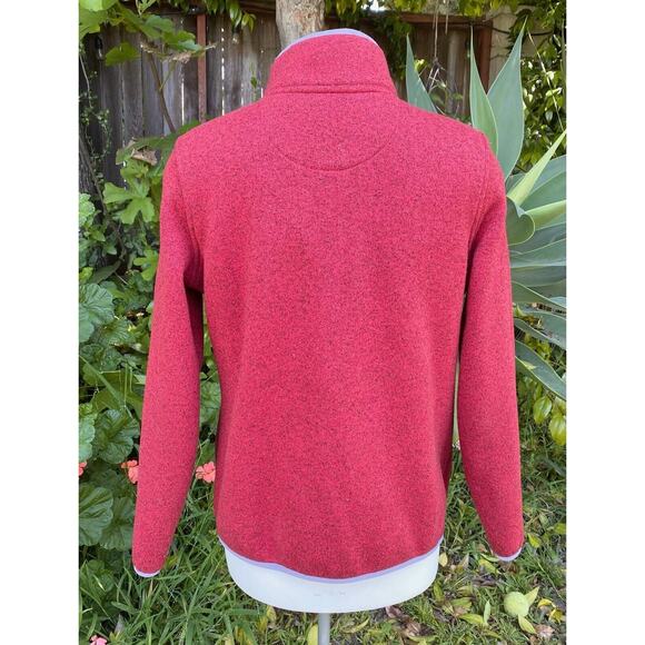 LL Bean Heathered Red 1/4 Snap Sweater Fleece Pullover Size Large MSRP $89 - Picture 6 of 10